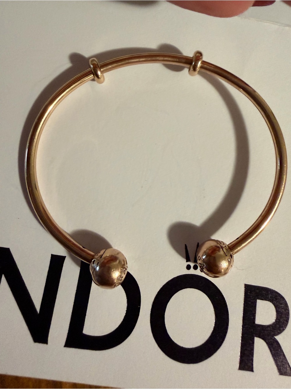 Pandora Rose Gold Open Bangle (rare find)